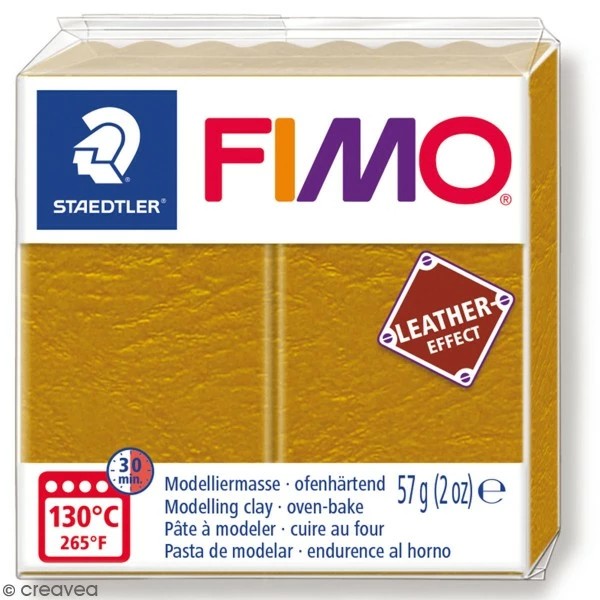 Remise đ Pâte Fimo Effet Cuir Ocre - 57 G ⨠3 Remise đ Pâte Fimo Effet Cuir Ocre - 57 G â¨